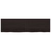vidaXL Wastafelblad 220x60x(2-4) cm behandeld massief hout donkerbruin