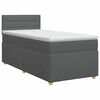 vidaXL Boxspringbed met matras Donkergrijs 80 x 200 cm Stof