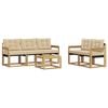 vidaXL Buiten bankenset 6 st Wit en Beige