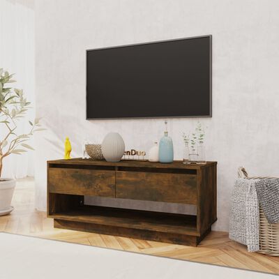 vidaXL Tv-meubel 102x41x44 cm bewerkt hout gerookt eikenkleurig