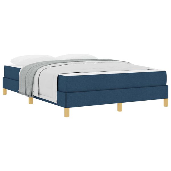vidaXL Boxspringbed met matras Blauw 160 x 200 cm Stof