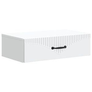 vidaXL Wandmontage Zijtafel Wit 59 x 34,5 x 17 cm Bewerkt hout