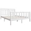 vidaXL Bedframe massief grenenhout wit 160x200 cm