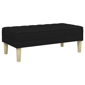 vidaXL Bank met kussen Zwart 113 x 57 x 39 cm Stof