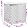 vidaXL Tuinkrukken met kussens 2 st 40x40x43 cm poly rattan beige