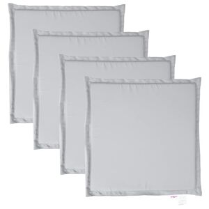 vidaXL Tuinzitkussens 4 st vierkant 45x45x2 cm lichtgrijs