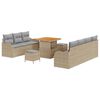 vidaXL Tuin Sofa Set 10 st 9-Aantal zitplaatsen Beige en Licht Grijs