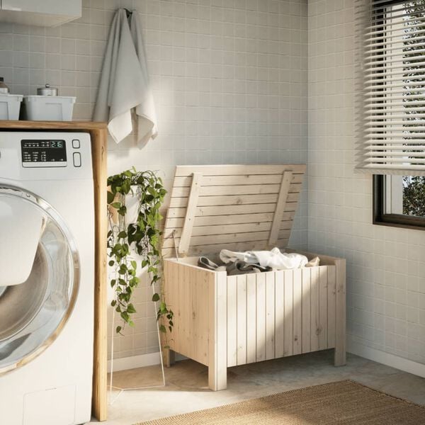 vidaXL Opbergbox met deksel RANA 80x49x54 cm massief grenenhout