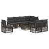 vidaXL Tuinbankenset 9 st Grijs poly rattan