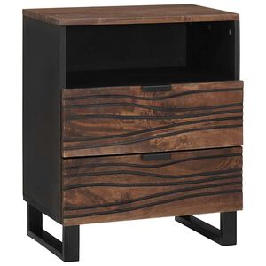 vidaXL Nachtkastje Walnotenhout 50 x 33 x 62 cm Bewerkt hout