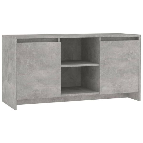 vidaXL Tv-meubel 102x37,5x52,5 cm bewerkt hout betongrijs
