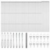 vidaXL zeshoekig gaashek met grondbevestiging 100 x 1,6 m zilver Mesh