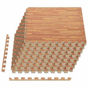 vidaXL Zwembad Grondmat 24 st Hout 8,64 m&sup2; EVA Schuim