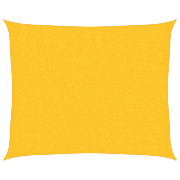 vidaXL Zonnezeil 160 g/m&sup2; 2,5x3 m HDPE geel
