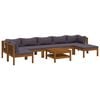 vidaXL 8-delige Loungeset met kussens massief acaciahout