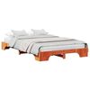 vidaXL Bedframe Wasbruin 140 x 190 cm Massief grenenhout