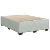 vidaXL Boxspring met matras fluweel lichtgrijs 160x200 cm