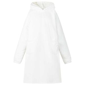 vidaXL Deken hoodie Wit M Fleece en Flanel
