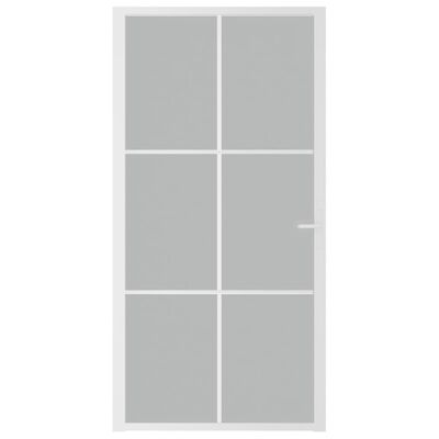 vidaXL Binnendeur 102,5x201,5 cm matglas en aluminium wit