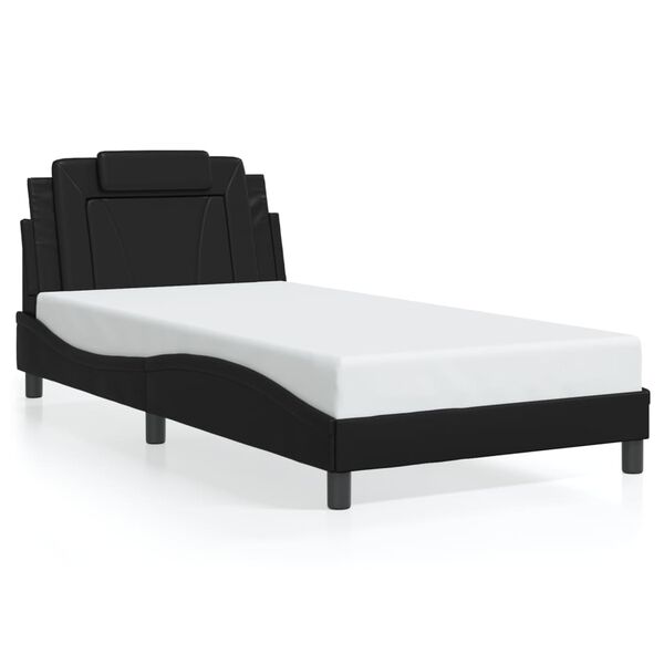 vidaXL Bedframe "Viana" zonder matras kunstleer zwart 100x200 cm