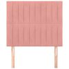 vidaXL Hoofdbord roze 100x5x118/128 cm fluweel