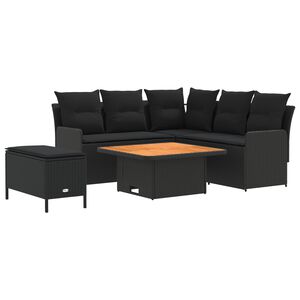 vidaXL Meubelsets 5 st Zwart PE Rattan