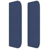 vidaXL Hoofdbord met randen 183x16x78/88 cm stof blauw