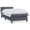 vidaXL Boxspring met matras fluweel donkergrijs 100x210 cm