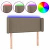 vidaXL Hoofdbord LED 93x16x78/88 cm stof taupe