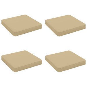 vidaXL 4-Piece Zitkussens VUGHT 4 st 100% Polyester Beige