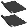 vidaXL Meubelfolies zelfklevend 2 st 500x90 cm PVC zwart