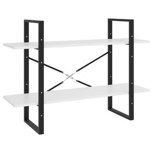 vidaXL Boekenkast met 2 schappen 100x30x70 cm bewerkt hout wit