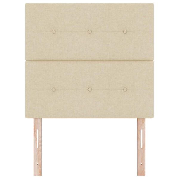 vidaXL Hoofdbord met hoofdeinde Cr&egrave;me 80 cm Nep Leer