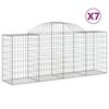vidaXL Schanskorven 7 st gewelfd 200x50x80/100 cm gegalvaniseerd ijzer