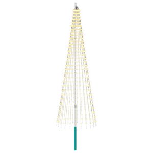 vidaXL Kerstboomverlichting met grondpen en vlaggenmast 300 cm