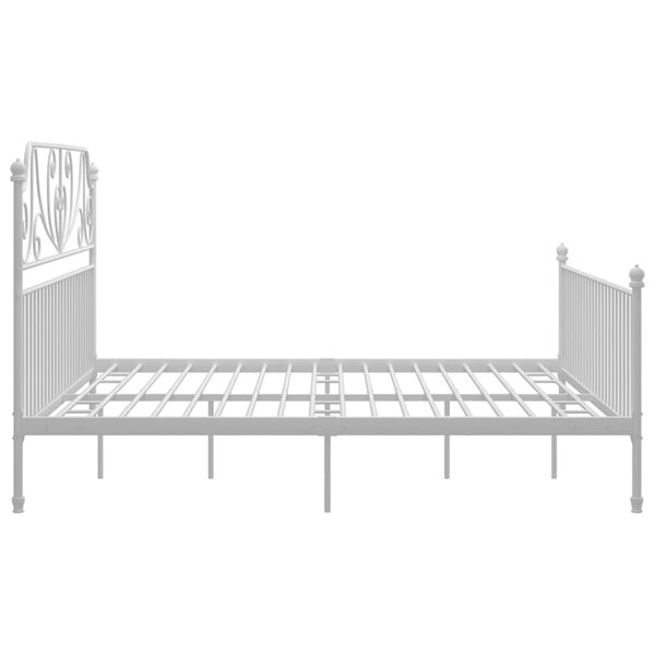 vidaXL Bedframe metaal wit 180x200 cm