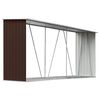 vidaXL Haardhoutschuur 330x84x152 cm gegalvaniseerd staal bruin