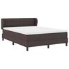 vidaXL Boxspringbed met matras Donkerbruin 140 x 190 cm Stof