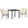 vidaXL Tuin eettafelset 3 st Bruin poly rattan