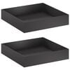 vidaXL Plantenbak 2 st Zwart 100 x 100 x 20 cm Koudgewalst staal