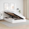 vidaXL Opslag bed met matras met matras met opslag 2 pcs Wit Leer