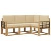 vidaXL Buiten bankenset 4 st Wit en Beige
