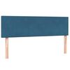 vidaXL Boxspring met matras fluweel donkerblauw 160x210 cm