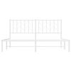 vidaXL Bedframe met hoofdbord metaal wit 160x200 cm
