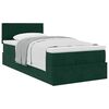 vidaXL Ottoman bed met matras 90x200cm fluweel donkergroen