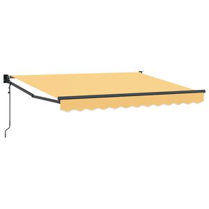 vidaXL Uitschuifbare luifel Zand 3,5 x 2,5 m Polyester en Metaal