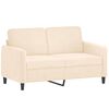 vidaXL 4-delige Loungeset met sierkussens & kussens fluweel cr&egrave;mekleur
