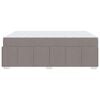 vidaXL Bedframe met matras Taupe 140 x 200 cm Stof