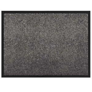 vidaXL Deurmat Lichtgrijs 60 x 80 x 1.2 cm Teddy Stof