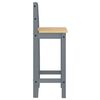 vidaXL Barstoelen 2 st massief grenenhout grijs